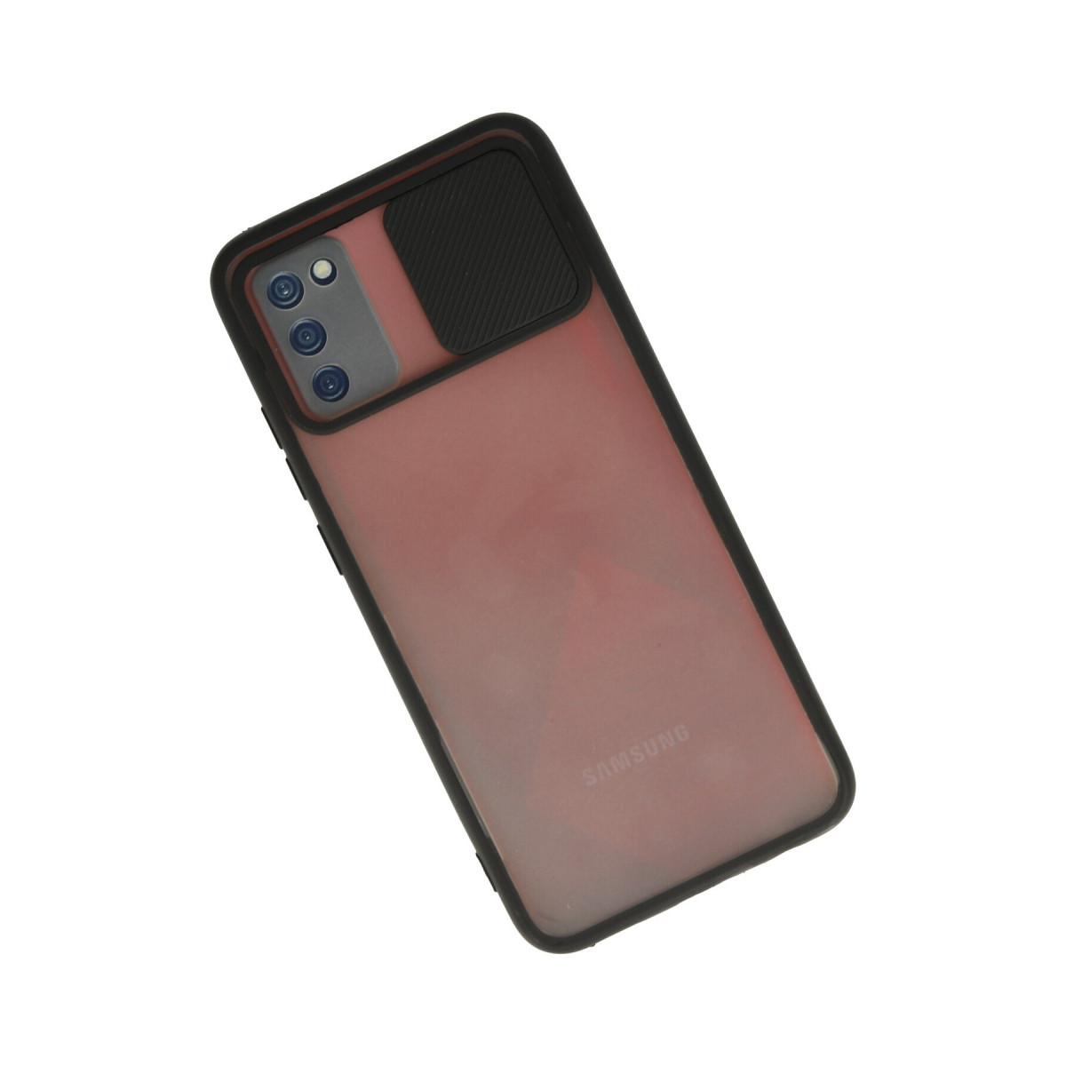 Newface Samsung Galaxy A02S Kılıf Palm Buzlu Kamera Sürgülü Silikon - Siyah — görsel 8