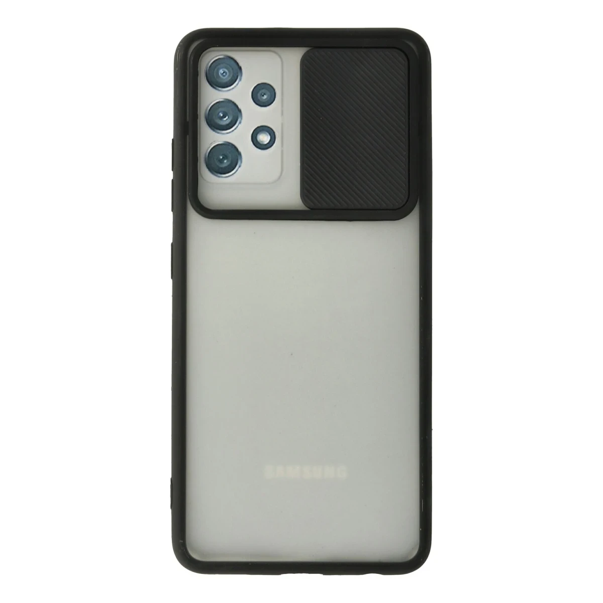 Newface Samsung Galaxy A32 Kılıf Palm Buzlu Kamera Sürgülü Silikon - Siyah — görsel 4