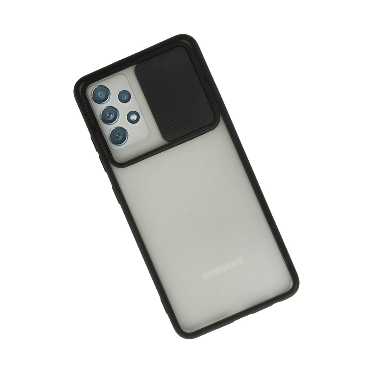 Newface Samsung Galaxy A32 Kılıf Palm Buzlu Kamera Sürgülü Silikon - Siyah — görsel 8