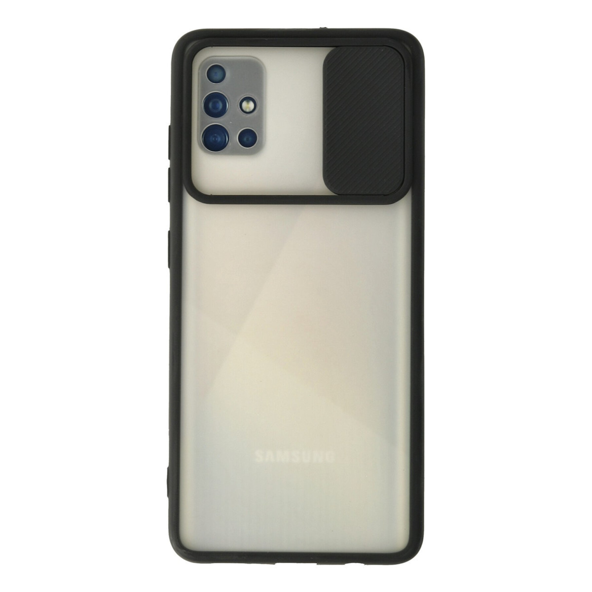 Newface Samsung Galaxy A51 Kılıf Palm Buzlu Kamera Sürgülü Silikon - Siyah — görsel 7