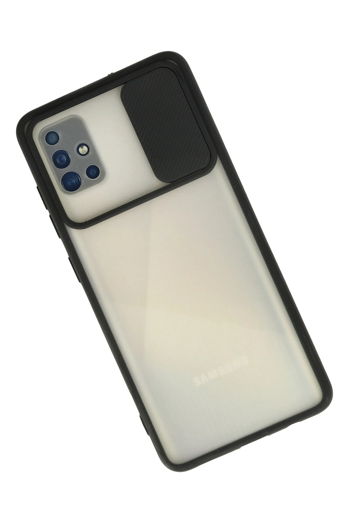 Newface Samsung Galaxy A51 Kılıf Palm Buzlu Kamera Sürgülü Silikon - Siyah — görsel 2