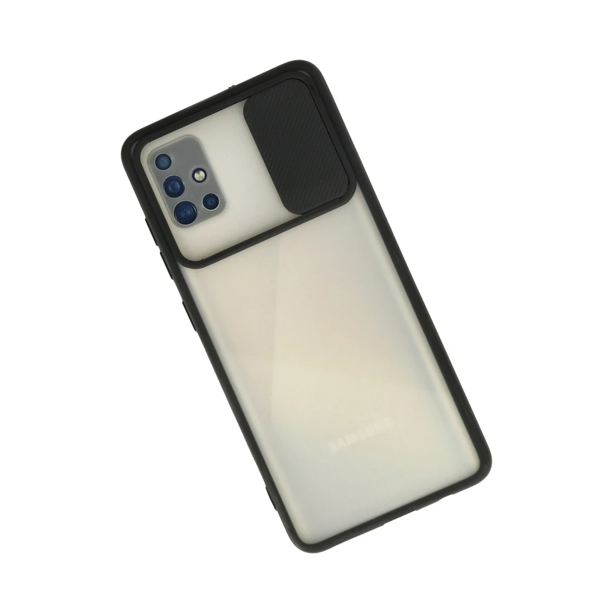 Newface Samsung Galaxy A51 Kılıf Palm Buzlu Kamera Sürgülü Silikon - Siyah — görsel 5