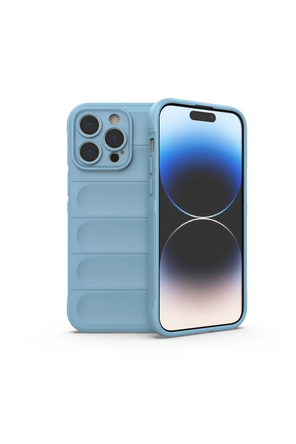 Newface iPhone 15 Pro Kılıf Optimum Silikon - Sky Blue
