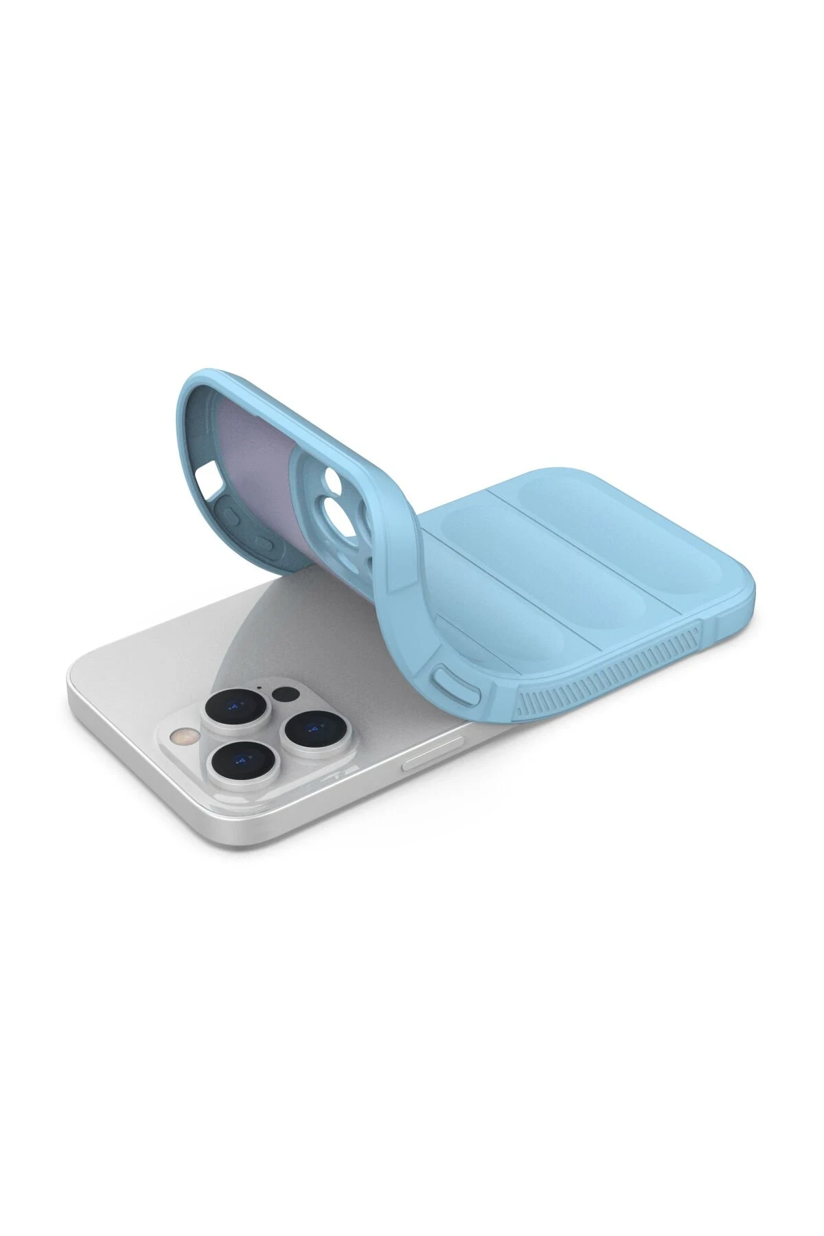 Newface iPhone 15 Pro Kılıf Optimum Silikon - Sky Blue