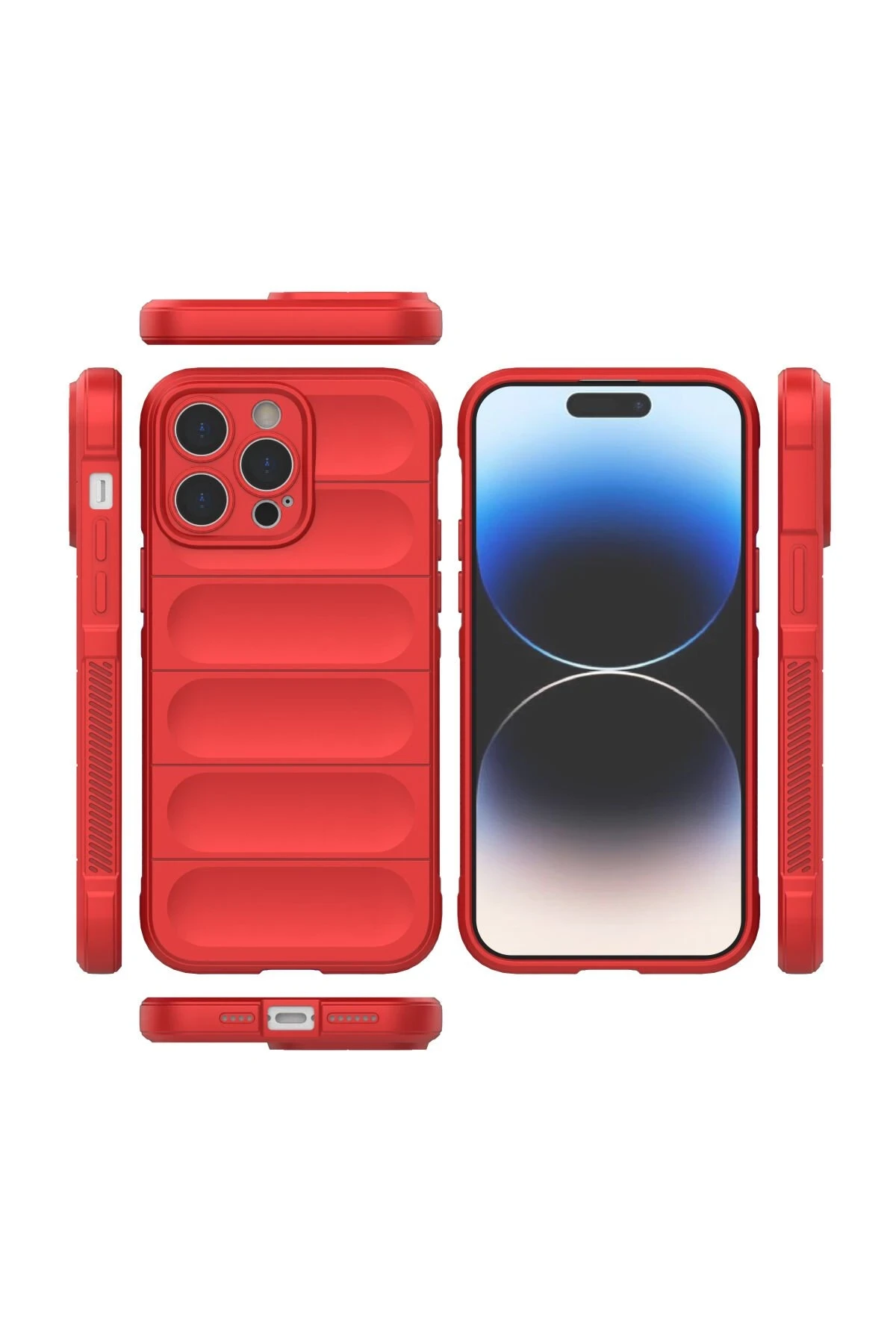 Newface iPhone 15 Pro Max Kılıf Optimum Silikon - Kırmızı