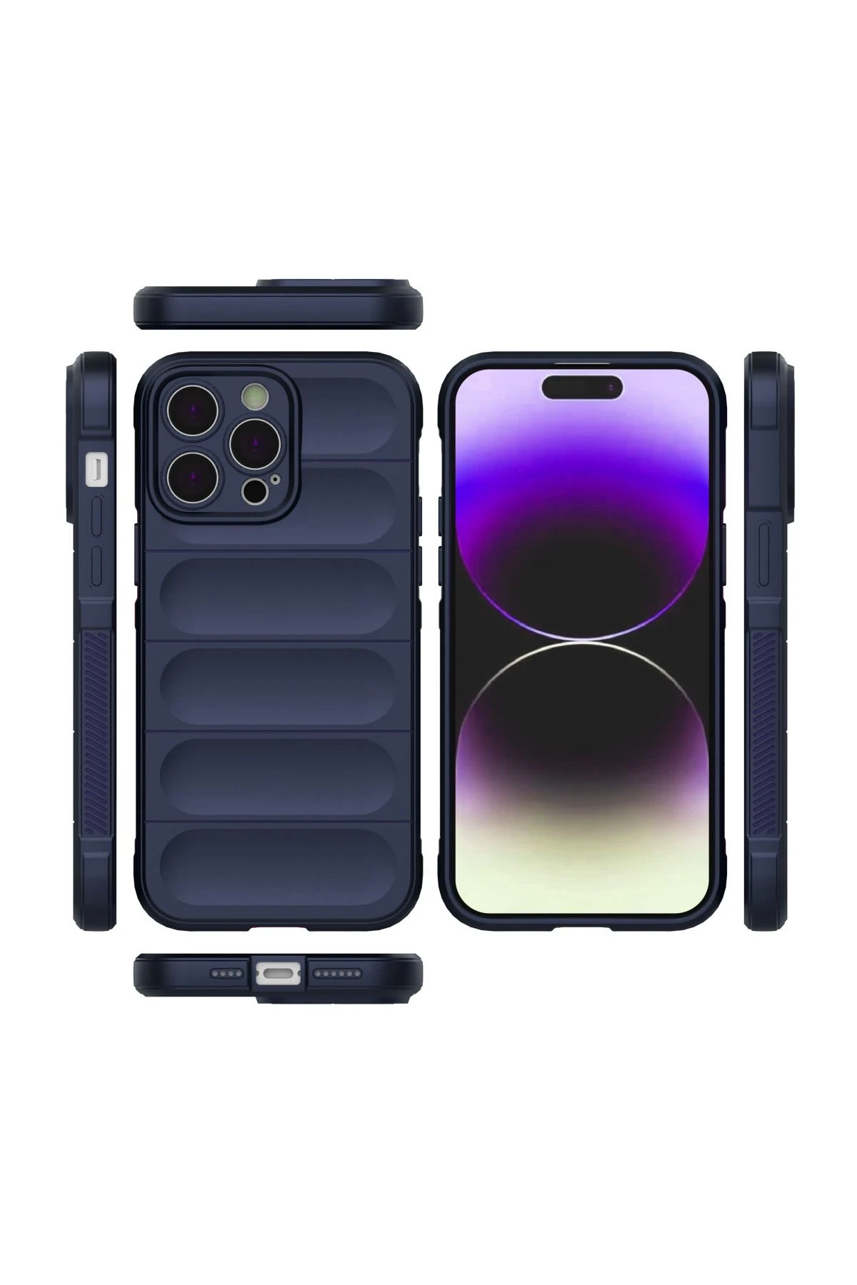 Newface iPhone 15 Pro Max Kılıf Optimum Silikon - Lacivert