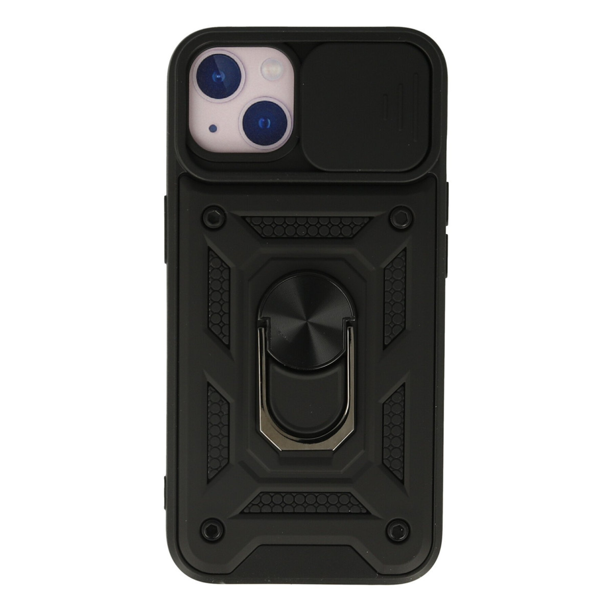 Newface Apple iPhone 15 Kılıf Pars Lens Yüzüklü Silikon - Siyah — görsel 7