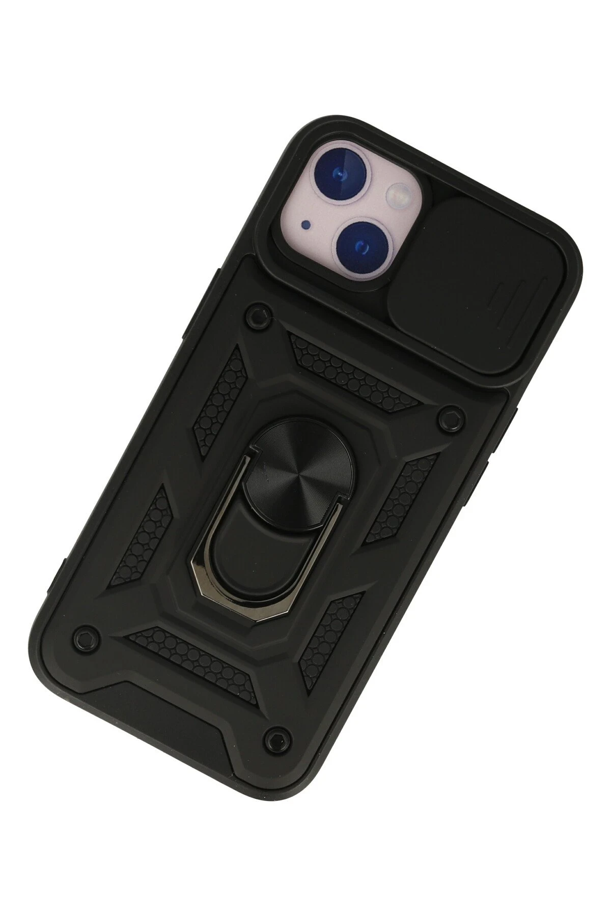 Newface Apple iPhone 15 Kılıf Pars Lens Yüzüklü Silikon - Siyah — görsel 3
