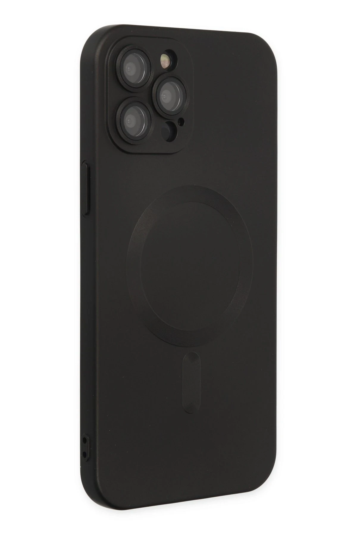 Newface Apple iPhone 12 Pro Max Kılıf Moshi Lens Magneticsafe Silikon - Siyah — görsel 2