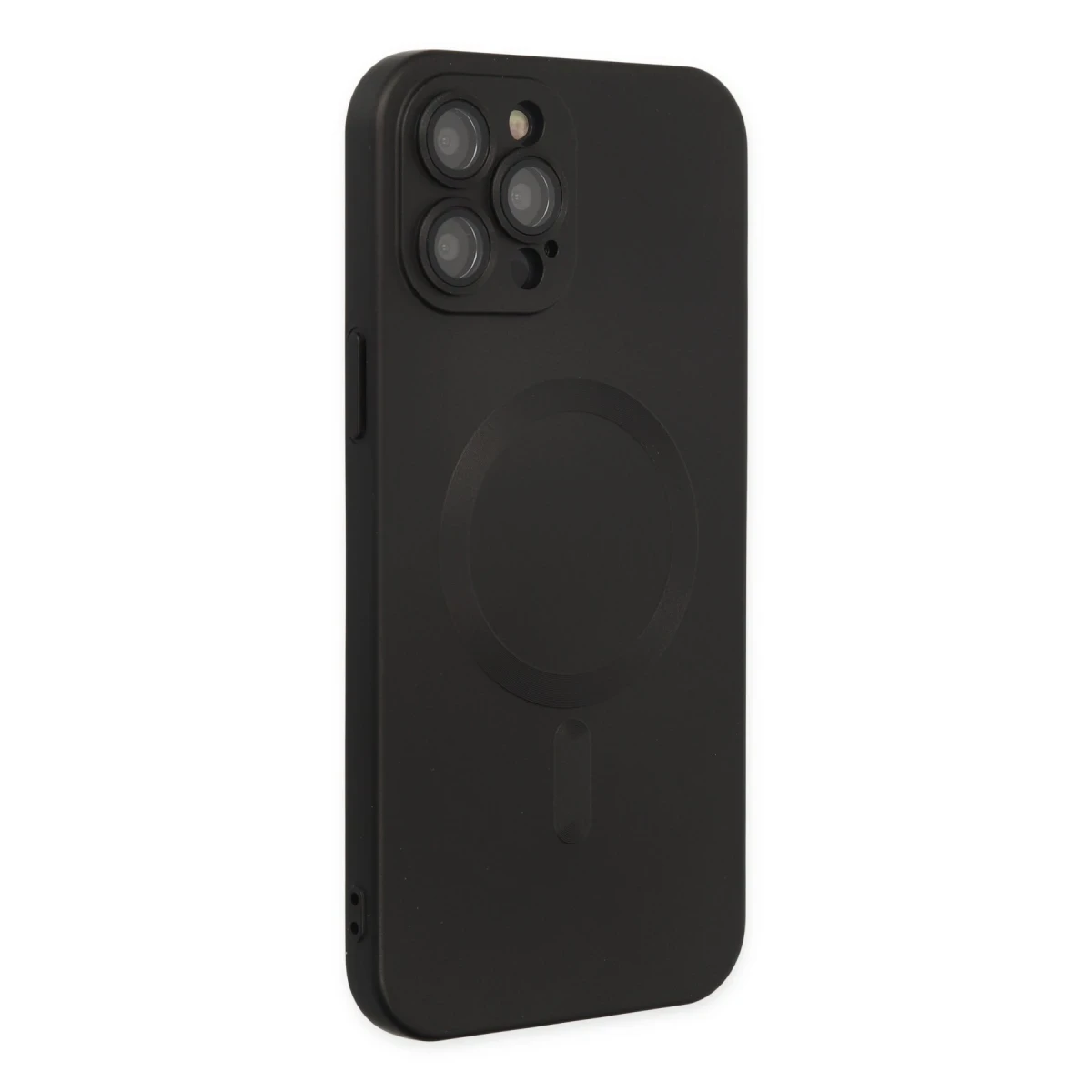 Newface Apple iPhone 12 Pro Max Kılıf Moshi Lens Magneticsafe Silikon - Siyah — görsel 7