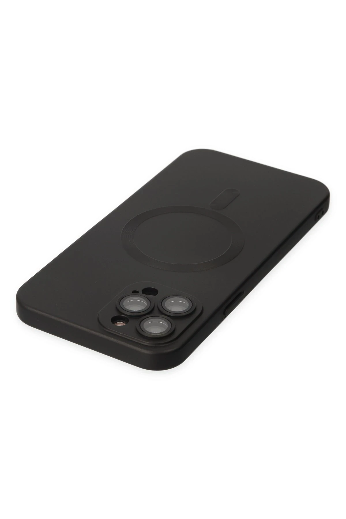 Newface Apple iPhone 12 Pro Max Kılıf Moshi Lens Magneticsafe Silikon - Siyah — görsel 4