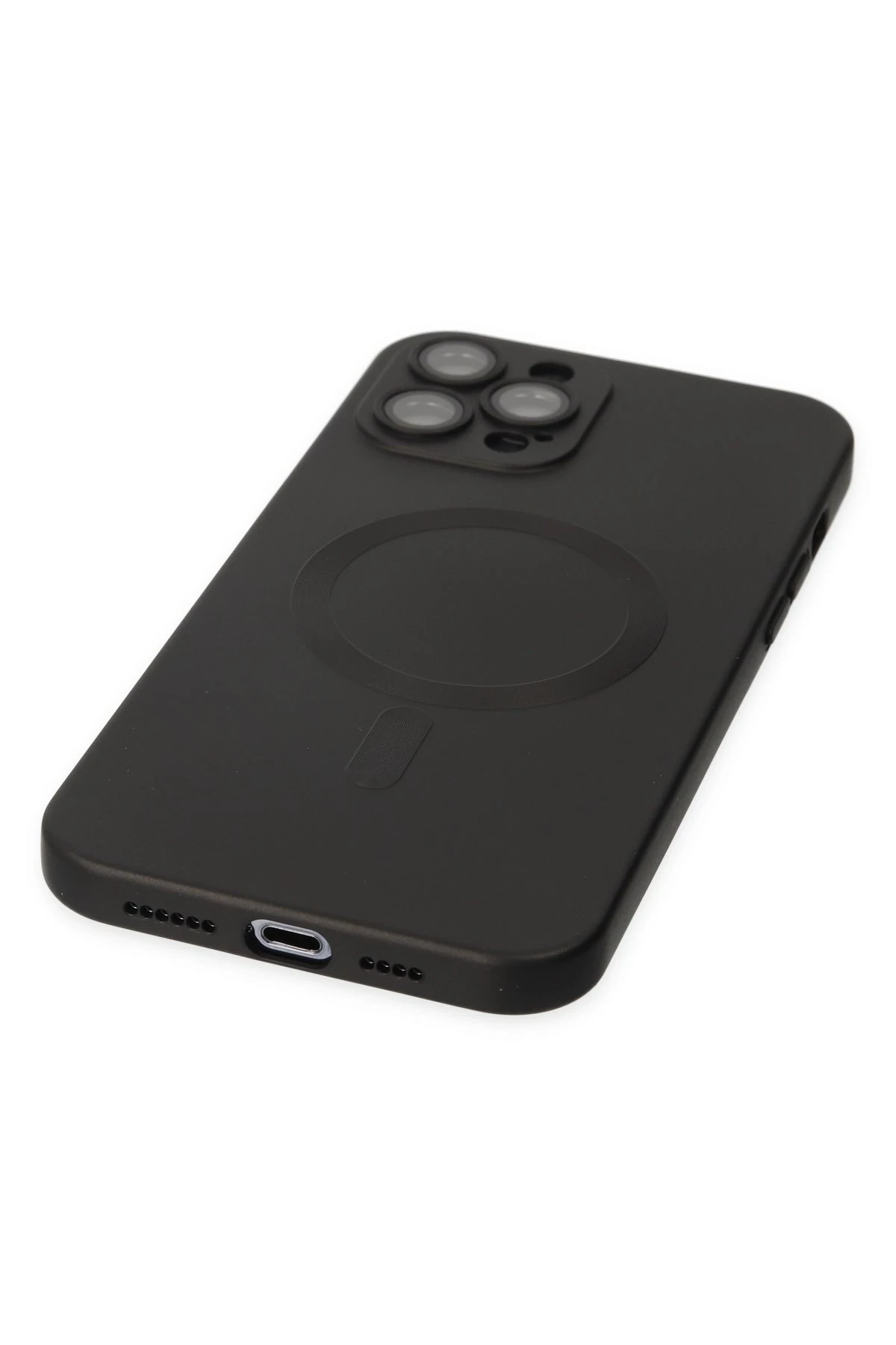 Newface Apple iPhone 12 Pro Max Kılıf Moshi Lens Magneticsafe Silikon - Siyah — görsel 5