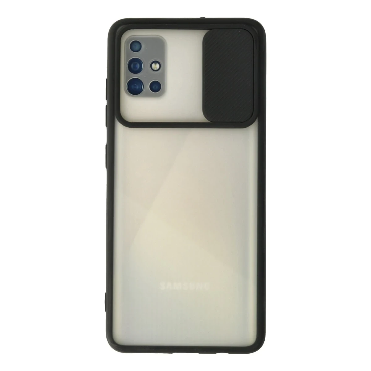 Newface Samsung Galaxy A71 Kılıf Palm Buzlu Kamera Sürgülü Silikon - Siyah — görsel 4