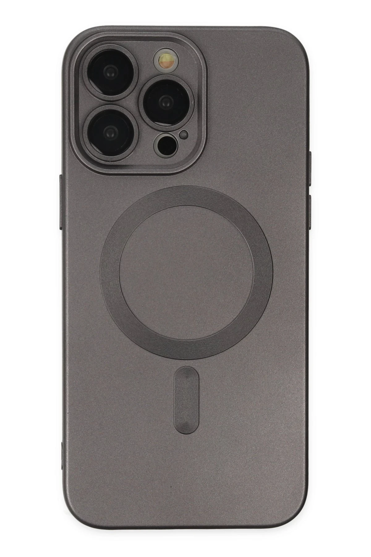 Newface iPhone 13 Pro Kılıf Moshi Lens Magneticsafe Silikon - Füme