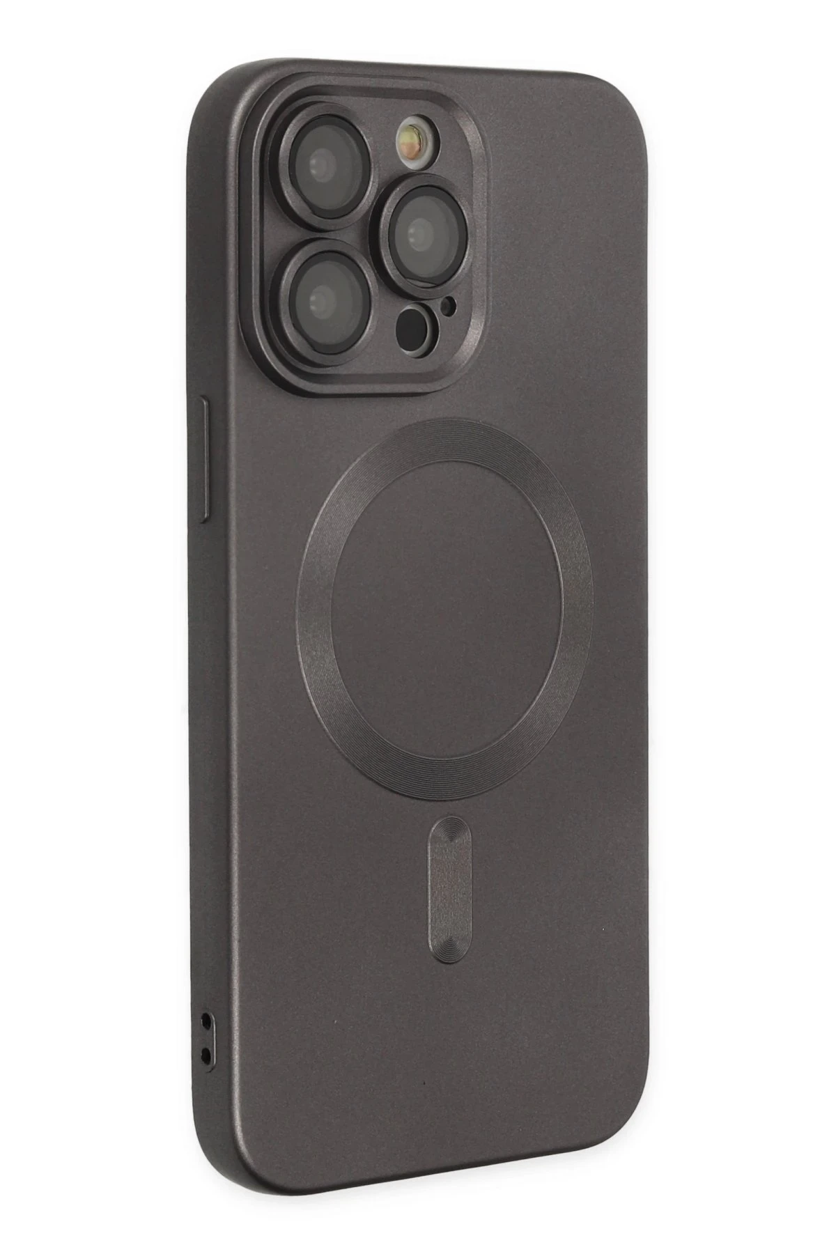Newface iPhone 13 Pro Kılıf Moshi Lens Magneticsafe Silikon - Füme