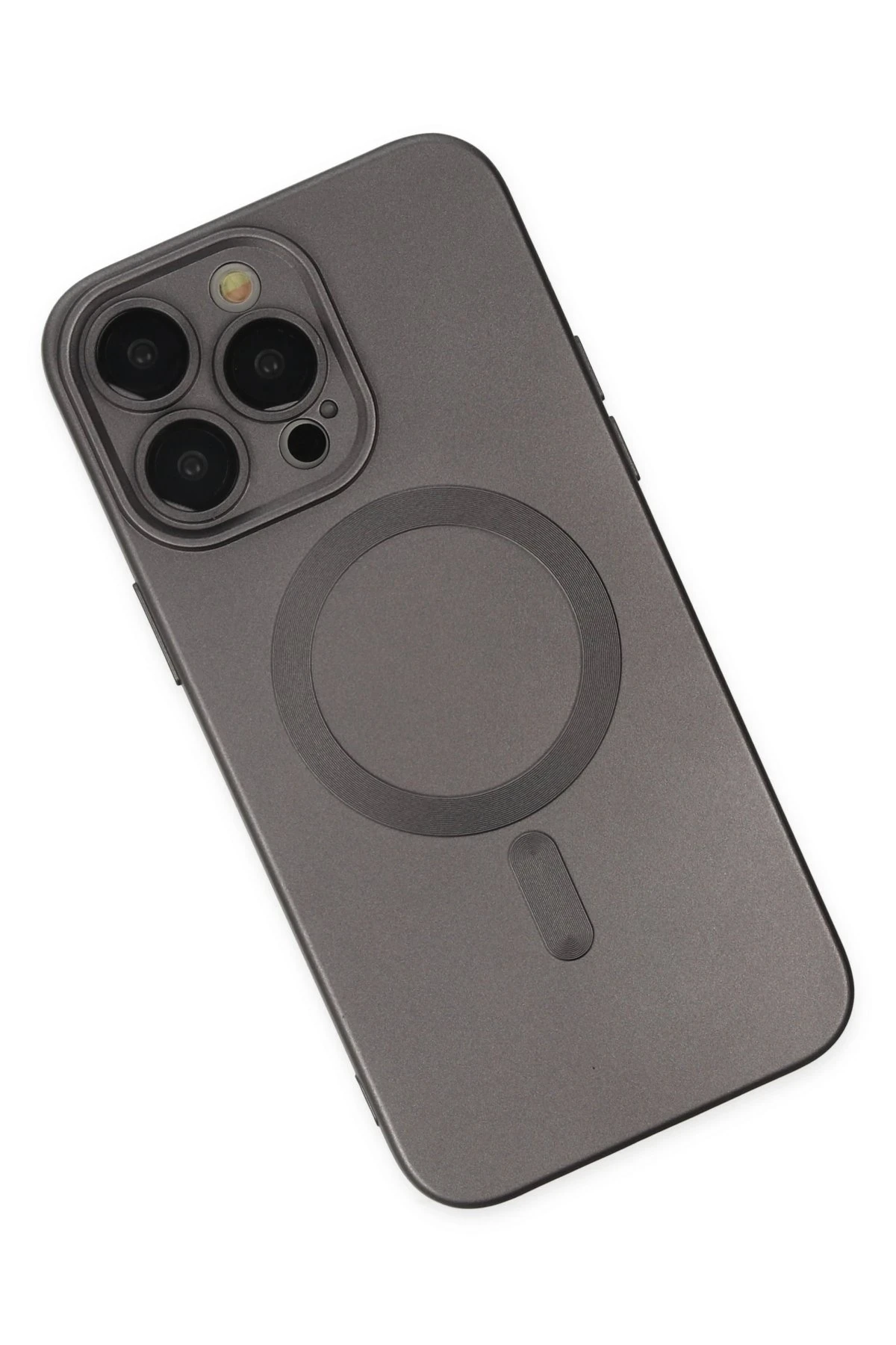 Newface iPhone 13 Pro Kılıf Moshi Lens Magneticsafe Silikon - Füme