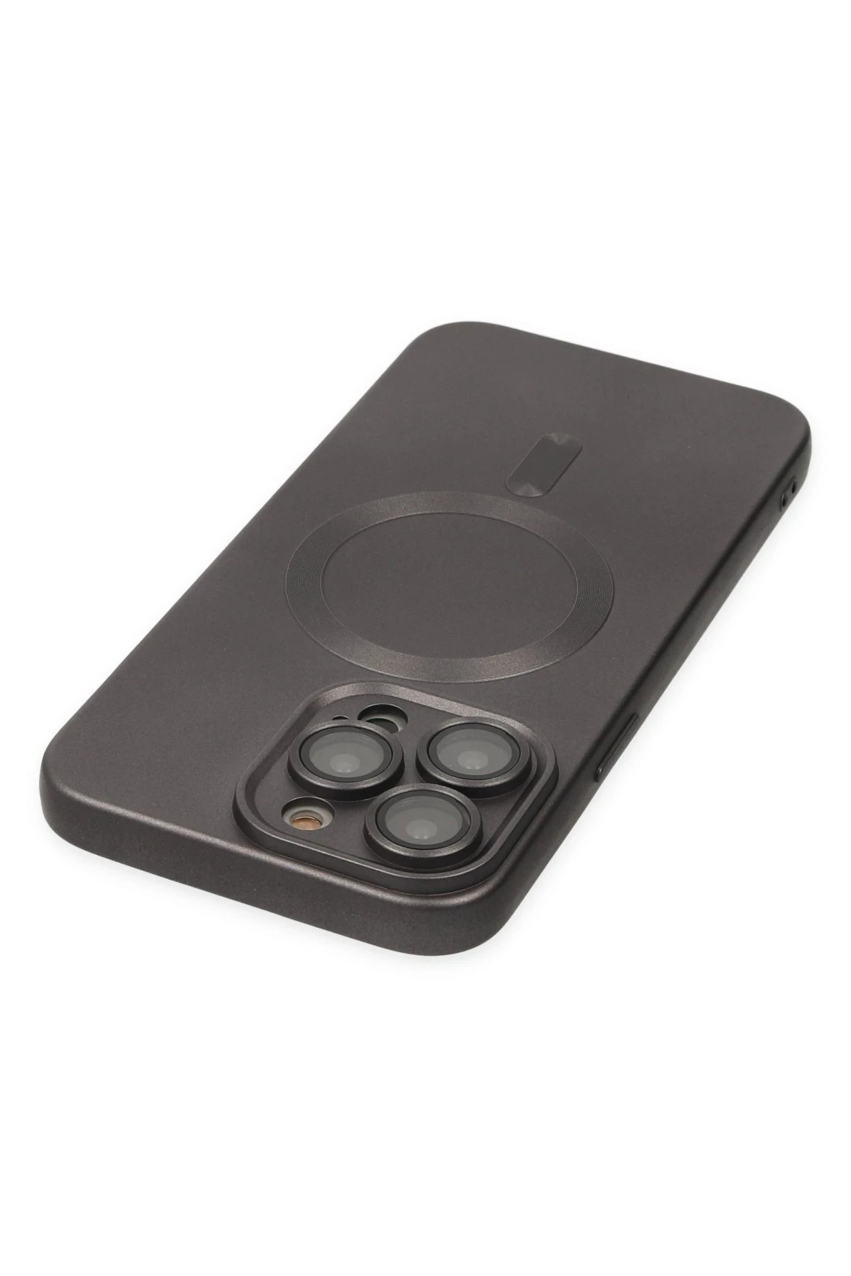 Newface iPhone 13 Pro Kılıf Moshi Lens Magneticsafe Silikon - Füme