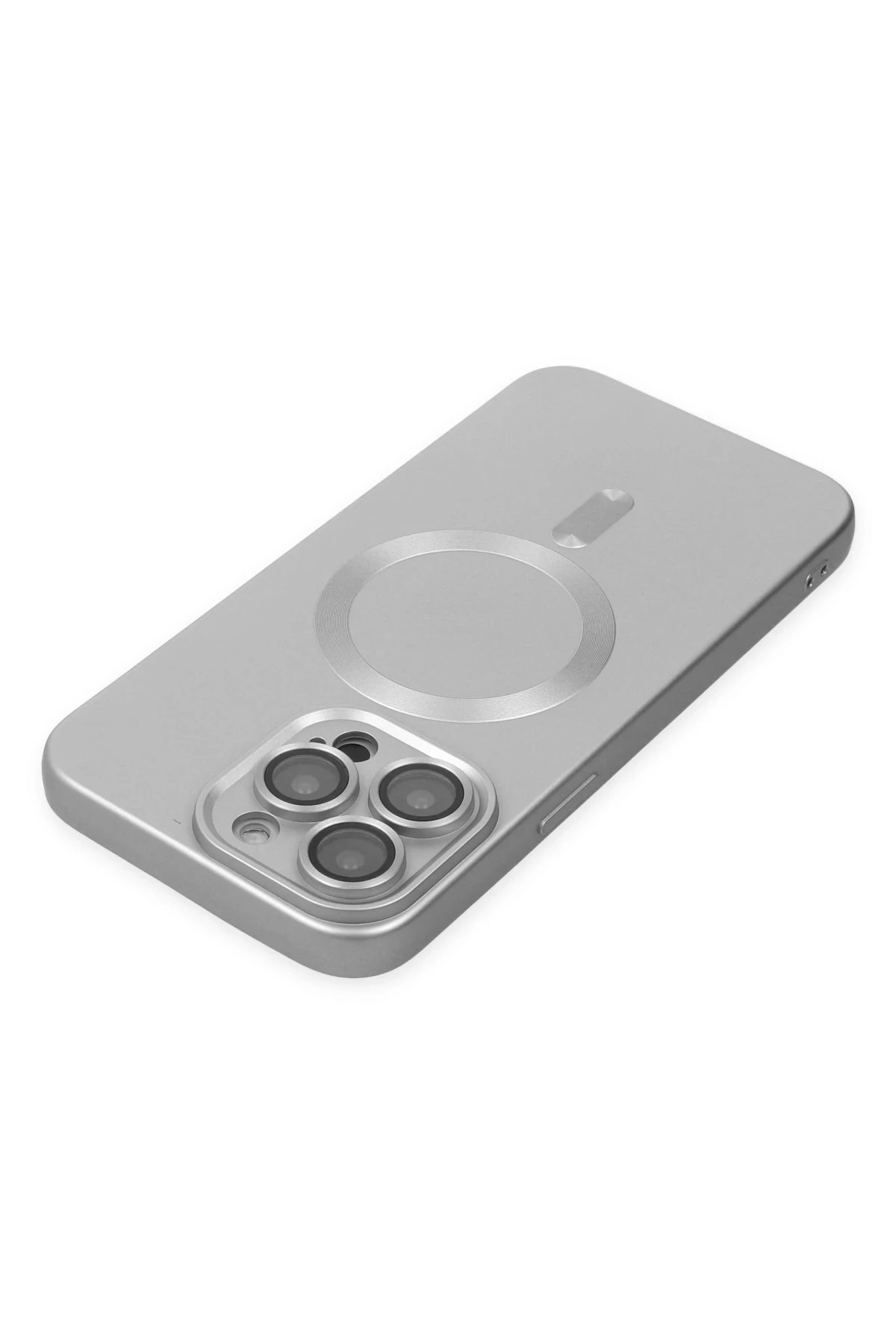 Newface iPhone 13 Pro Kılıf Moshi Lens Magneticsafe Silikon - Gümüş