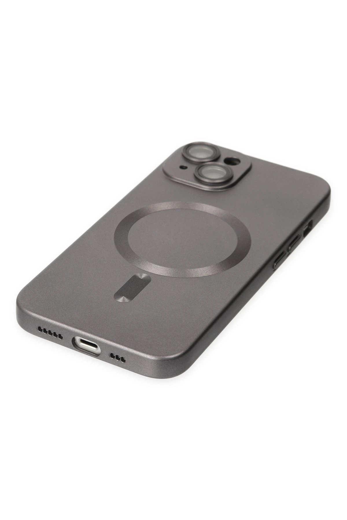 Newface Apple iPhone 14 Kılıf Moshi Lens Magneticsafe Silikon - Füme — görsel 5
