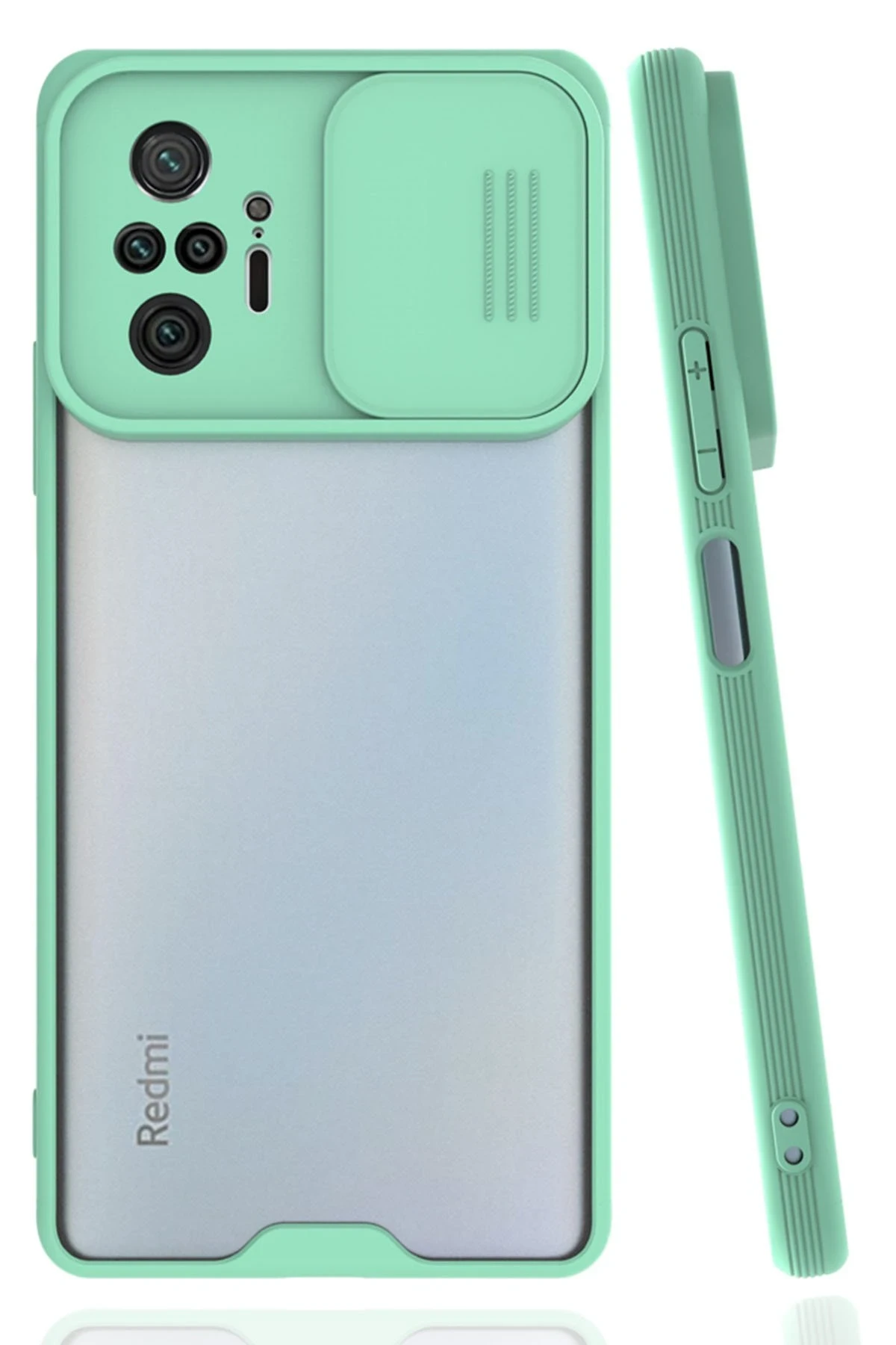 Newface Xiaomi Redmi Note 10 Pro Kılıf Platin Kamera Koruma Silikon - Açık Yeşil
