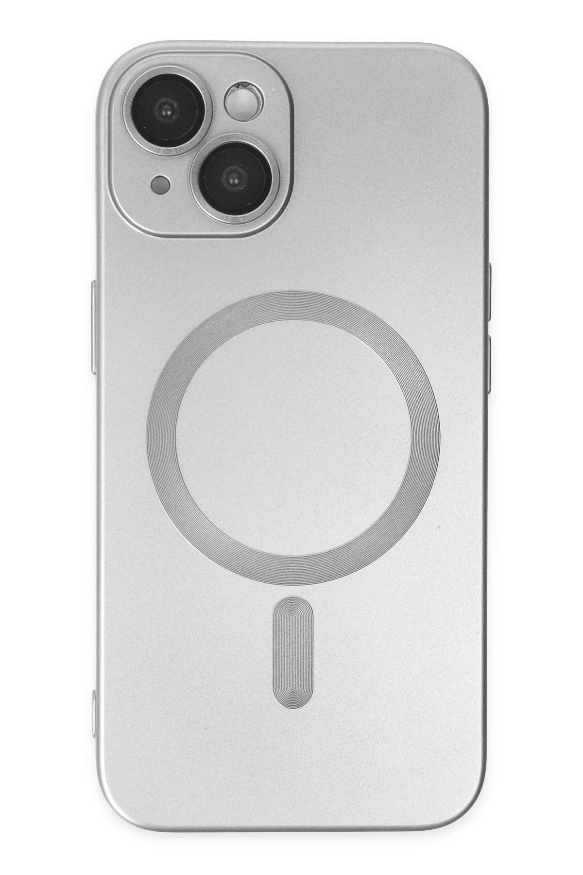 Newface iPhone 14 Plus Kılıf Moshi Lens Magneticsafe Silikon - Gümüş