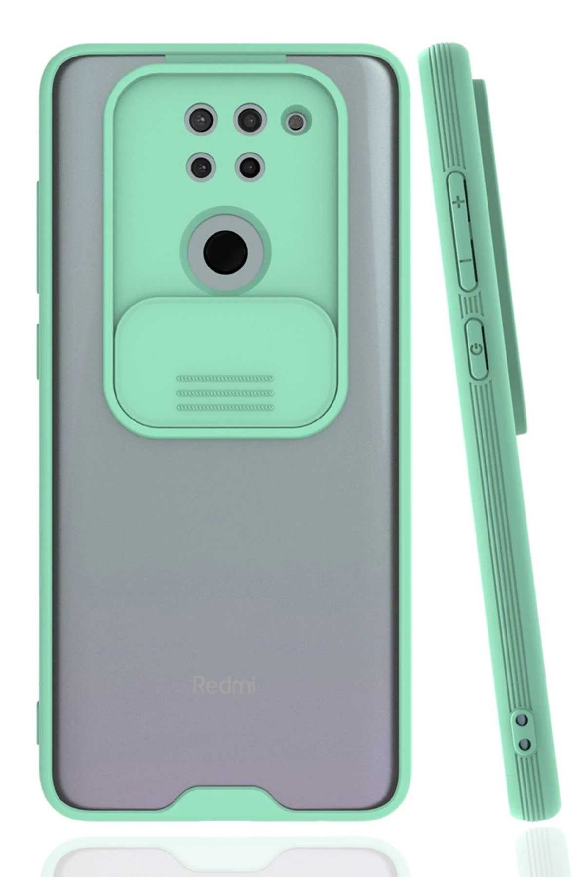 Newface Xiaomi Redmi Note 9 Kılıf Platin Kamera Koruma Silikon - Açık Yeşil