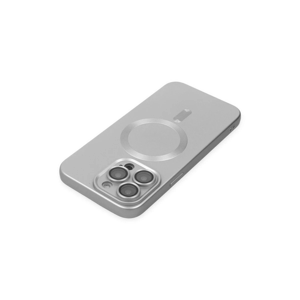 Newface Apple iPhone 14 Pro Kılıf Moshi Lens Magneticsafe Silikon - Gümüş