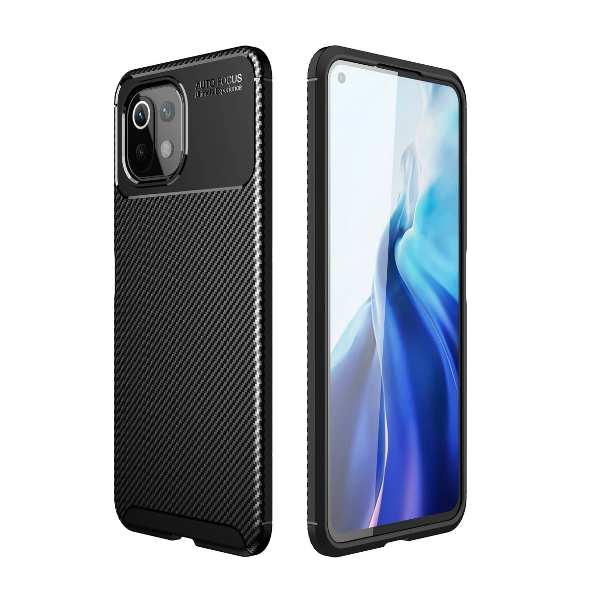 Newface Xiaomi Mİ 11 Lite Kılıf Auto Focus Karbon Kapak - Siyah — görsel 5