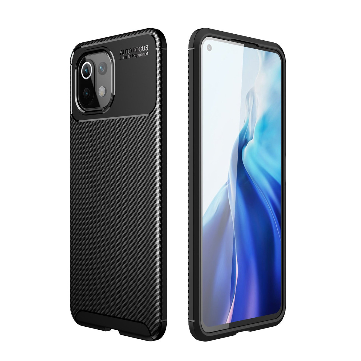 Newface Xiaomi Mİ 11 Lite Kılıf Auto Focus Karbon Kapak - Siyah — görsel 9