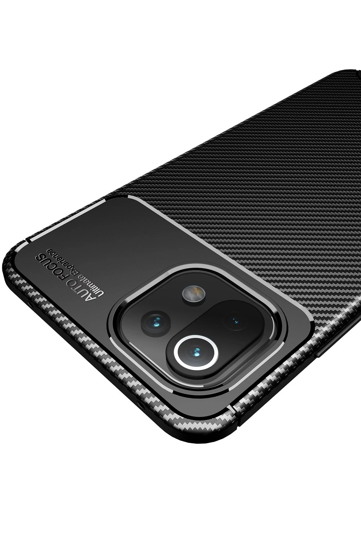 Newface Xiaomi Mİ 11 Lite Kılıf Auto Focus Karbon Kapak - Siyah — görsel 3