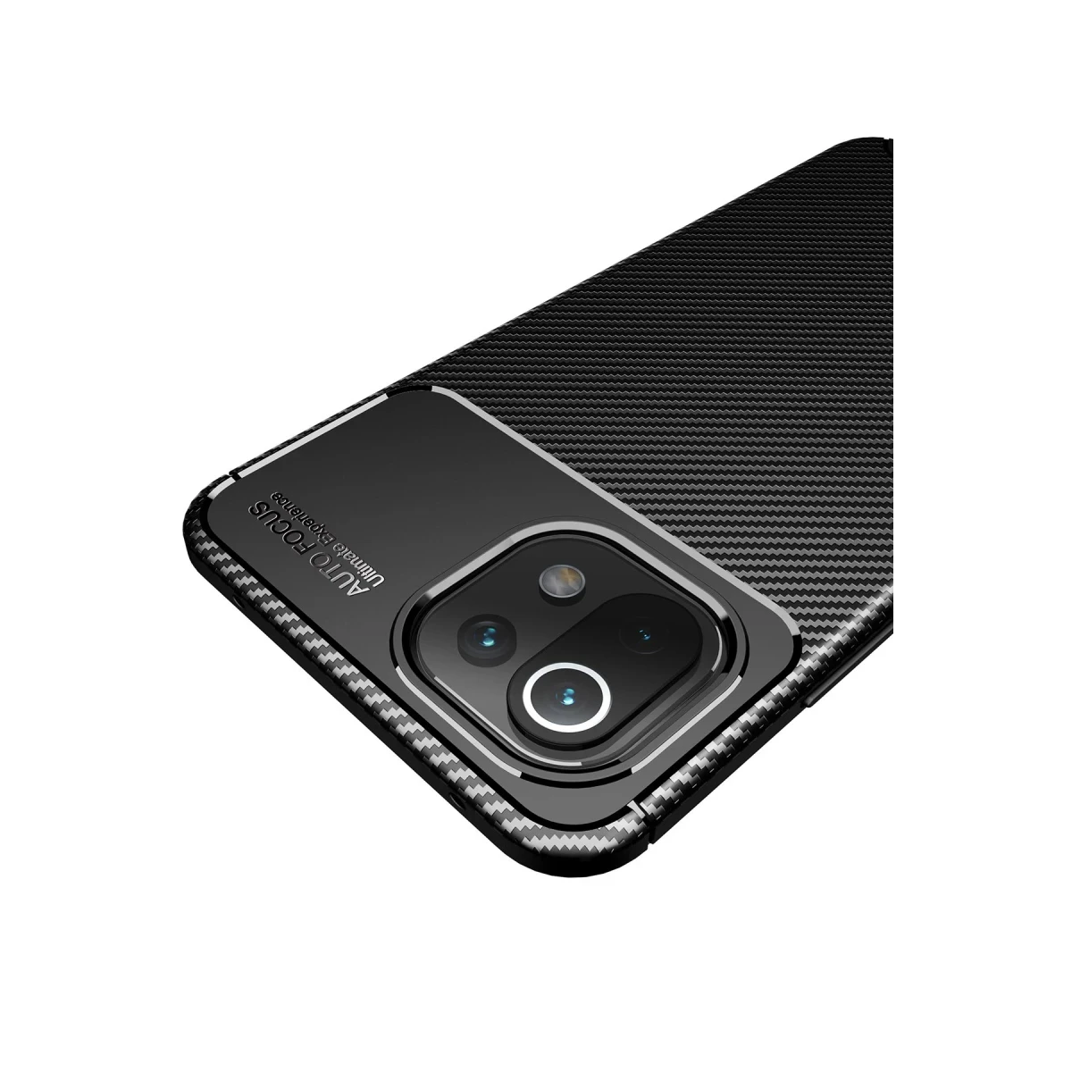 Newface Xiaomi Mİ 11 Lite Kılıf Auto Focus Karbon Kapak - Siyah — görsel 7