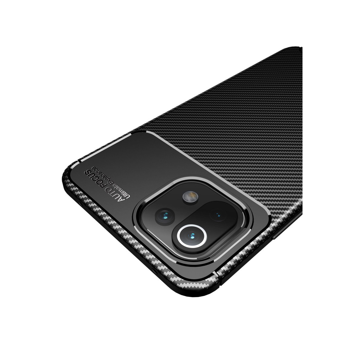 Newface Xiaomi Mİ 11 Lite Kılıf Auto Focus Karbon Kapak - Siyah — görsel 11