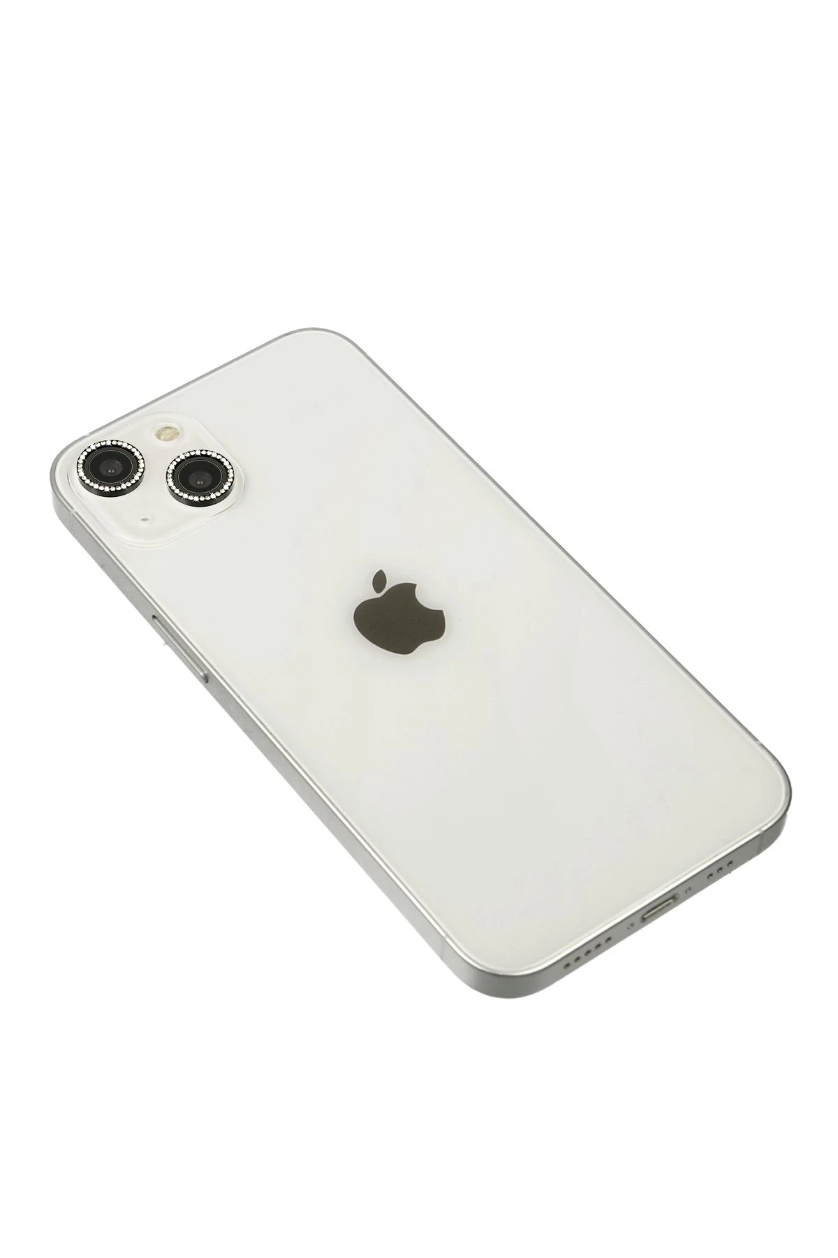 Newface Apple iPhone 14 Diamond Kamera Lens - Siyah