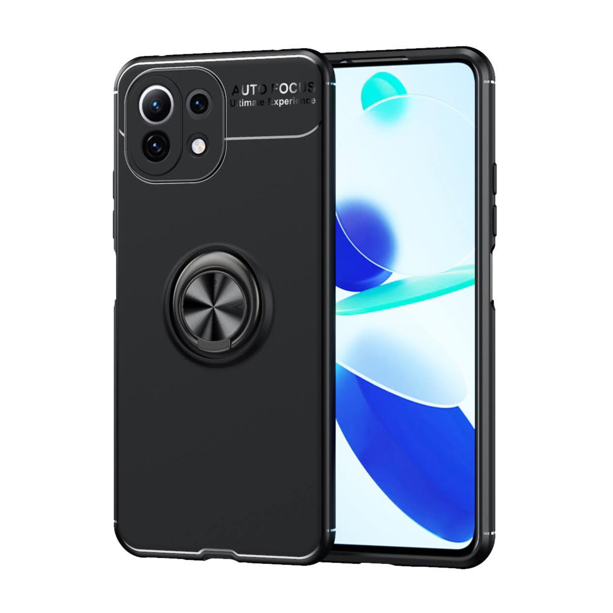 Newface Xiaomi Mİ 11 Lite Kılıf Range Yüzüklü Silikon - Siyah — görsel 9