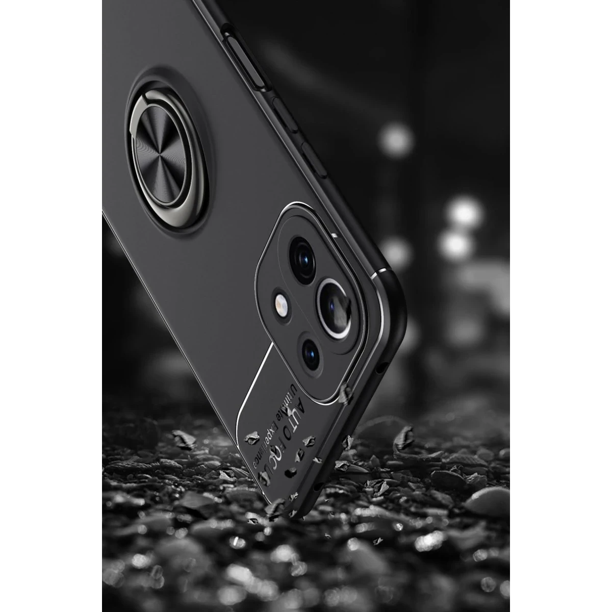 Newface Xiaomi Mİ 11 Lite Kılıf Range Yüzüklü Silikon - Siyah — görsel 7