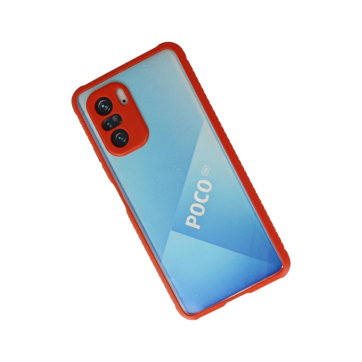 Newface Xiaomi Poco F3 Kılıf Miami Şeffaf Silikon - Kırmızı — görsel 5