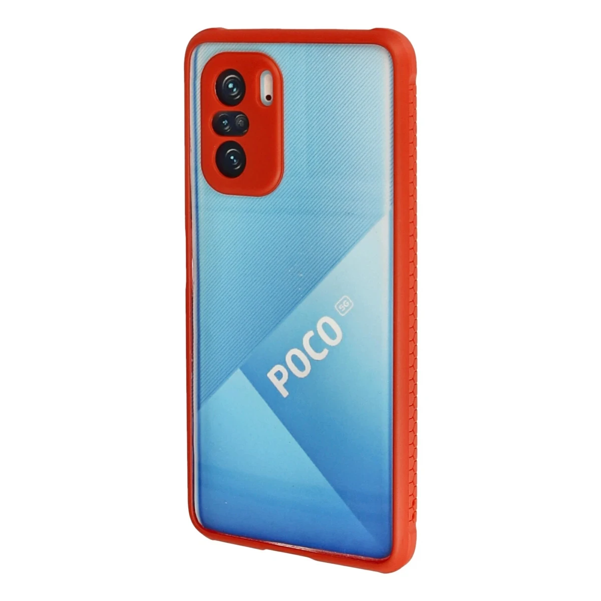 Newface Xiaomi Poco F3 Kılıf Miami Şeffaf Silikon - Kırmızı — görsel 6