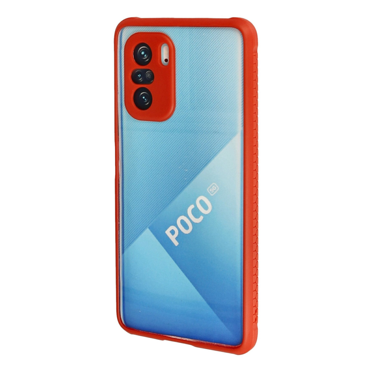 Newface Xiaomi Poco F3 Kılıf Miami Şeffaf Silikon - Kırmızı — görsel 9
