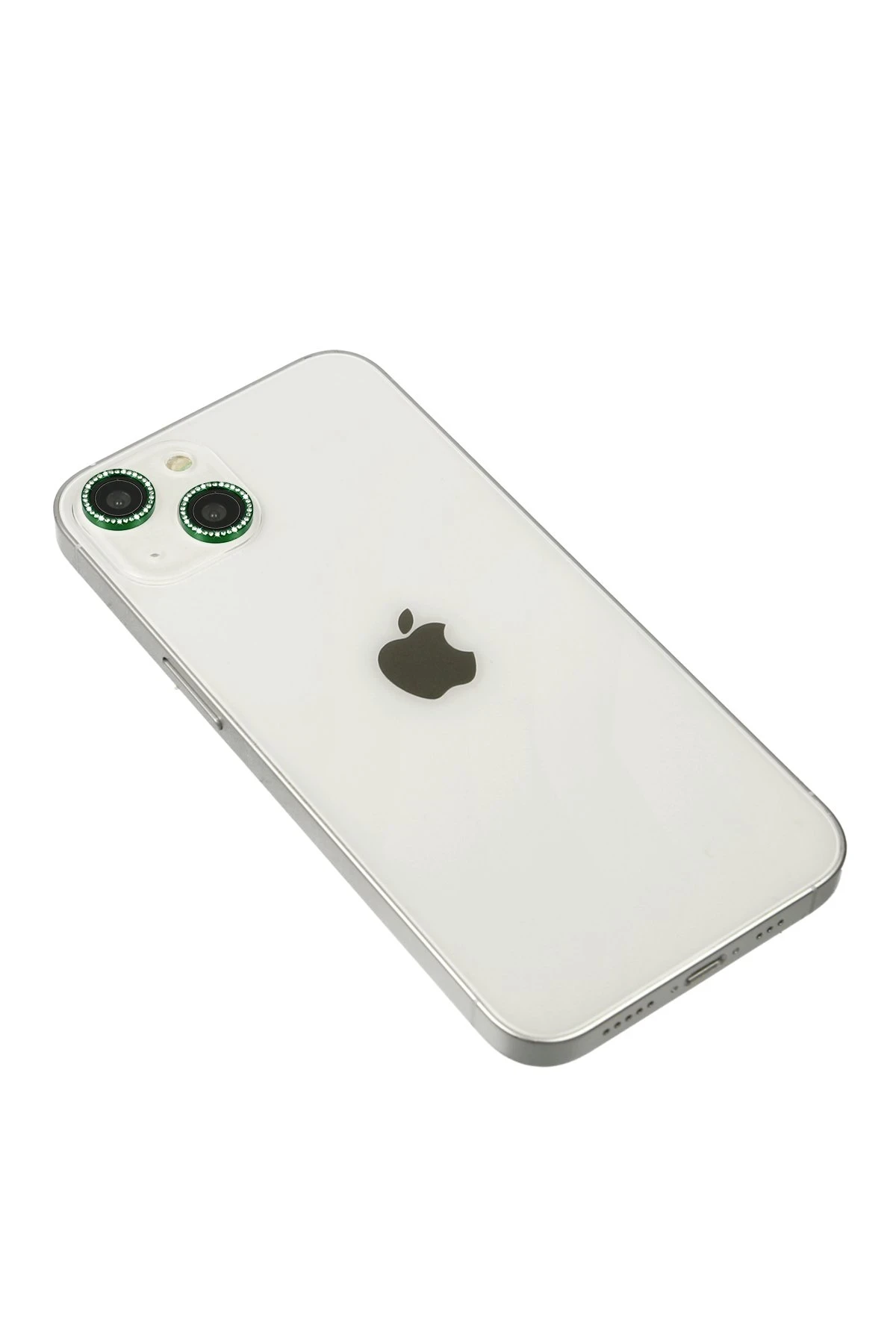 Newface iPhone 14 Diamond Kamera Lens - Yeşil