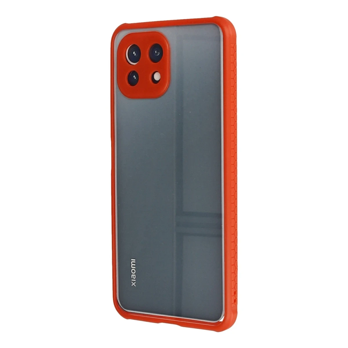 Newface Xiaomi Mİ 11 Lite Kılıf Miami Şeffaf Silikon - Kırmızı — görsel 6