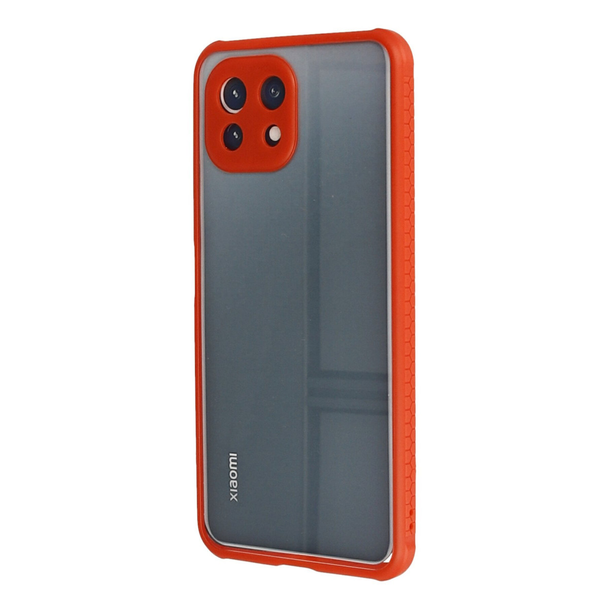 Newface Xiaomi Mİ 11 Lite Kılıf Miami Şeffaf Silikon - Kırmızı — görsel 9
