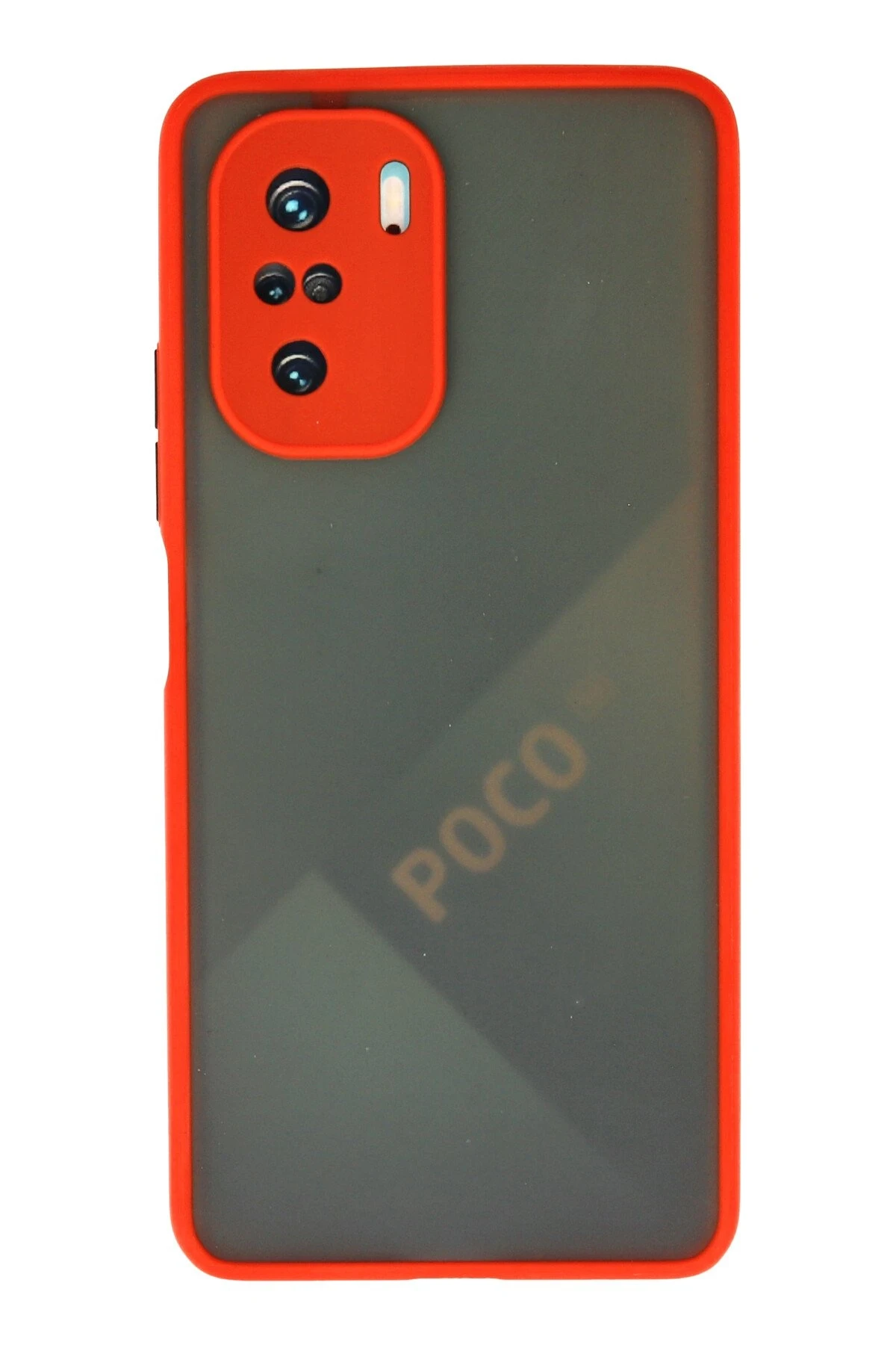 Newface Xiaomi Poco F3 Kılıf Montreal Silikon Kapak - Kırmızı