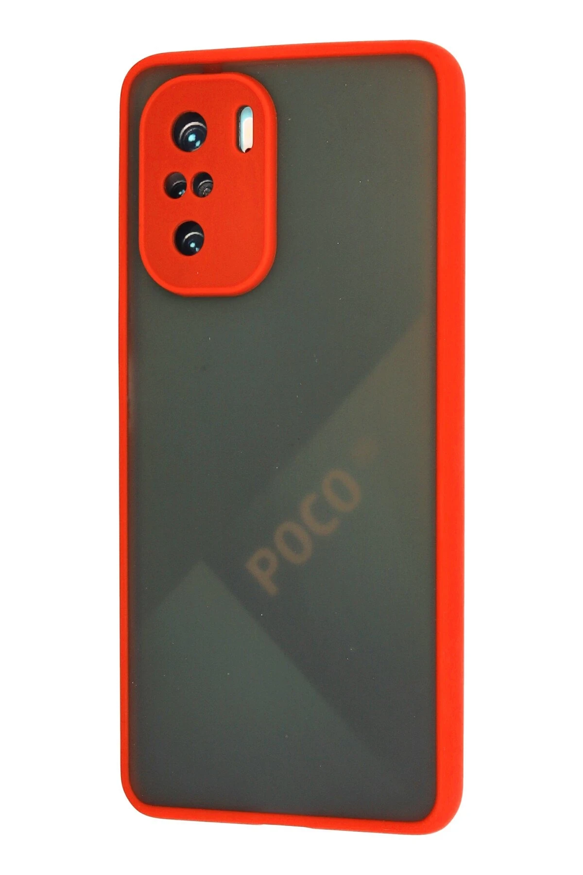 Newface Xiaomi Poco F3 Kılıf Montreal Silikon Kapak - Kırmızı