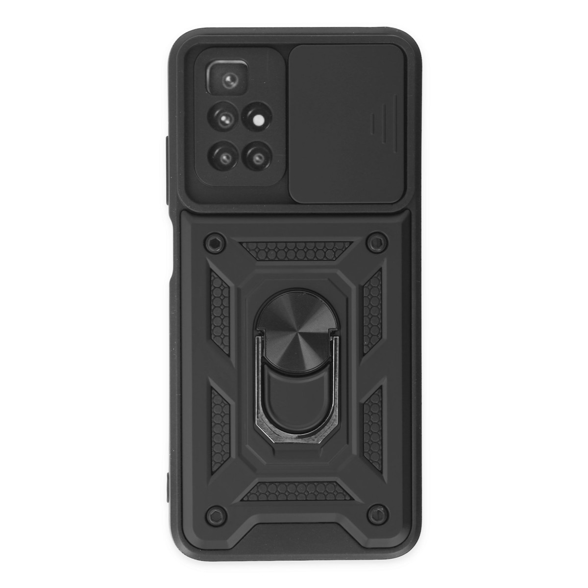 Newface Xiaomi Redmi 10 2022 Kılıf Pars Lens Yüzüklü Silikon - Siyah — görsel 11