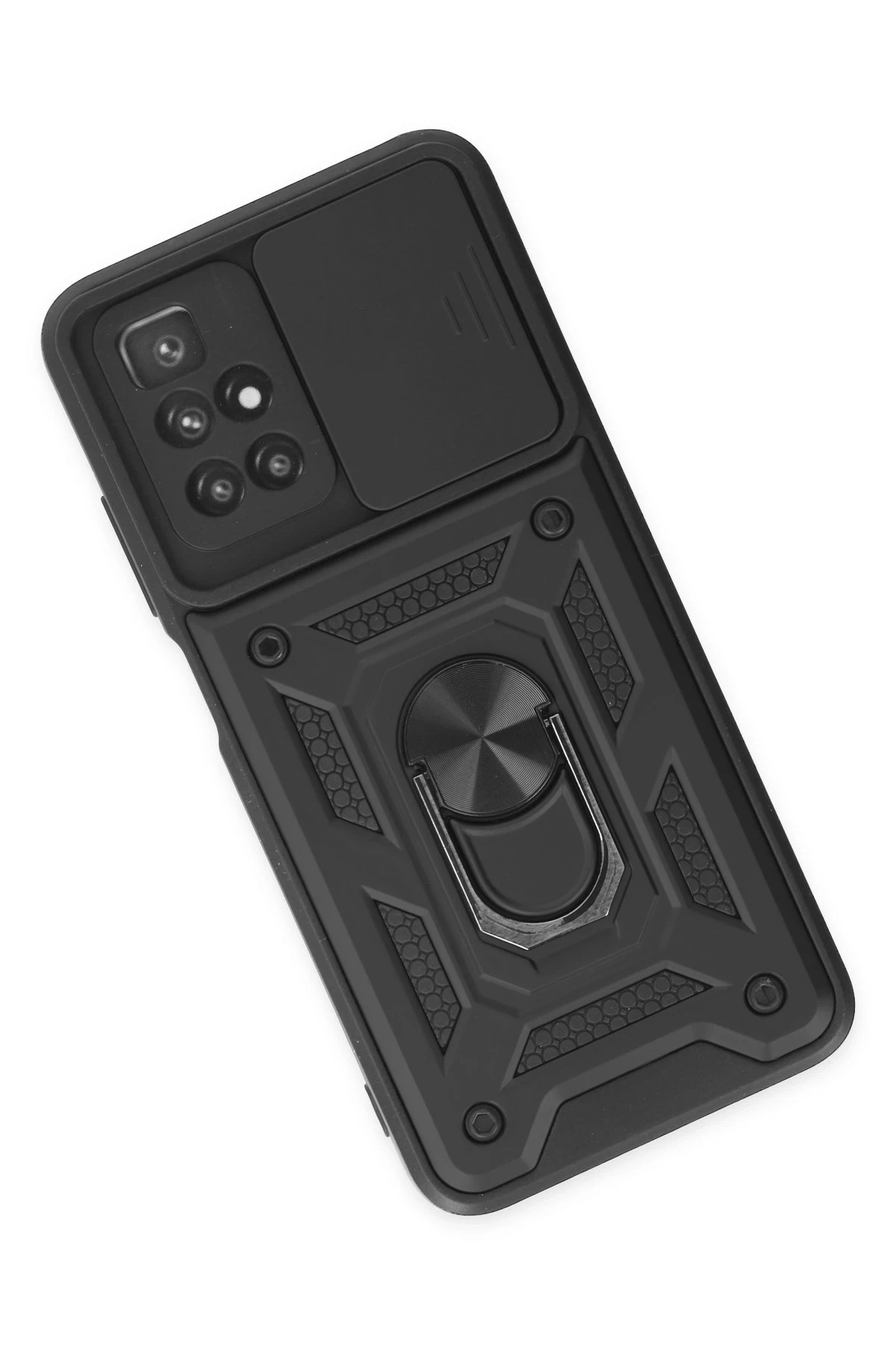 Newface Xiaomi Redmi 10 2022 Kılıf Pars Lens Yüzüklü Silikon - Siyah — görsel 3