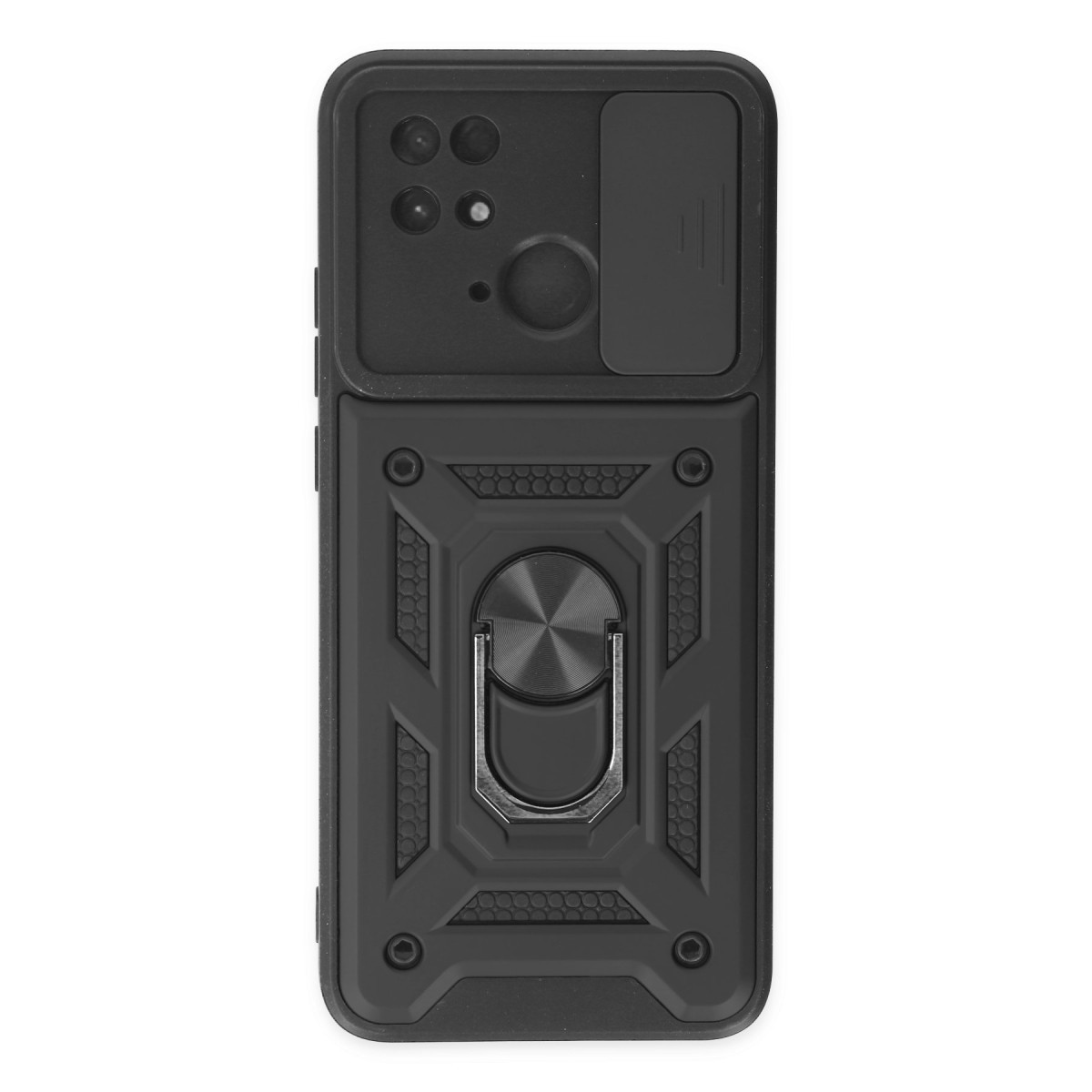 Newface Xiaomi Redmi 10C Kılıf Pars Lens Yüzüklü Silikon - Siyah — görsel 11