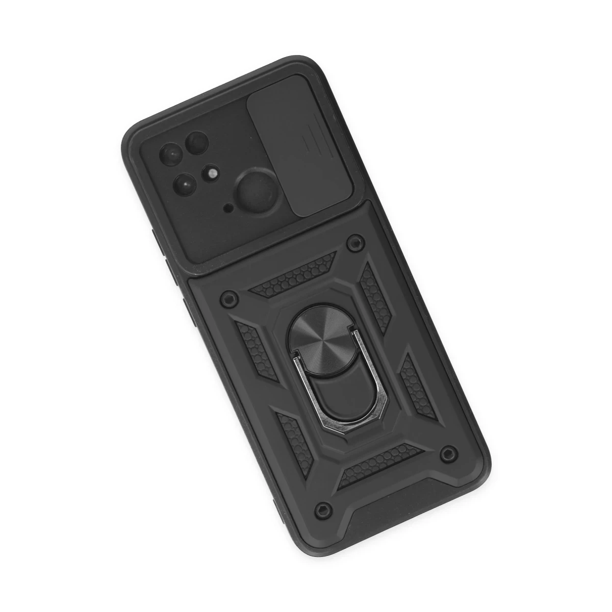 Newface Xiaomi Redmi 10C Kılıf Pars Lens Yüzüklü Silikon - Siyah — görsel 8