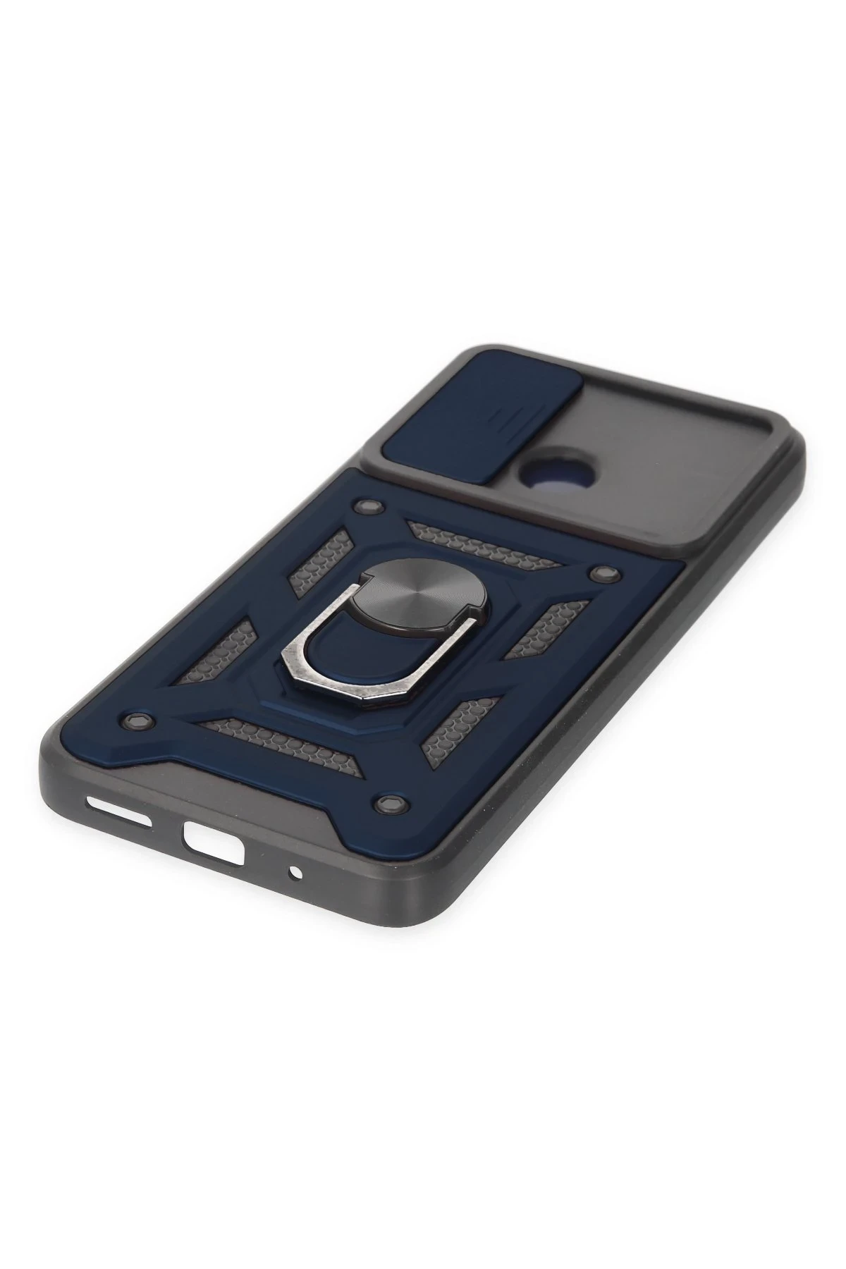 Newface Xiaomi Redmi 10C Kılıf Pars Lens Yüzüklü Silikon - Lacivert