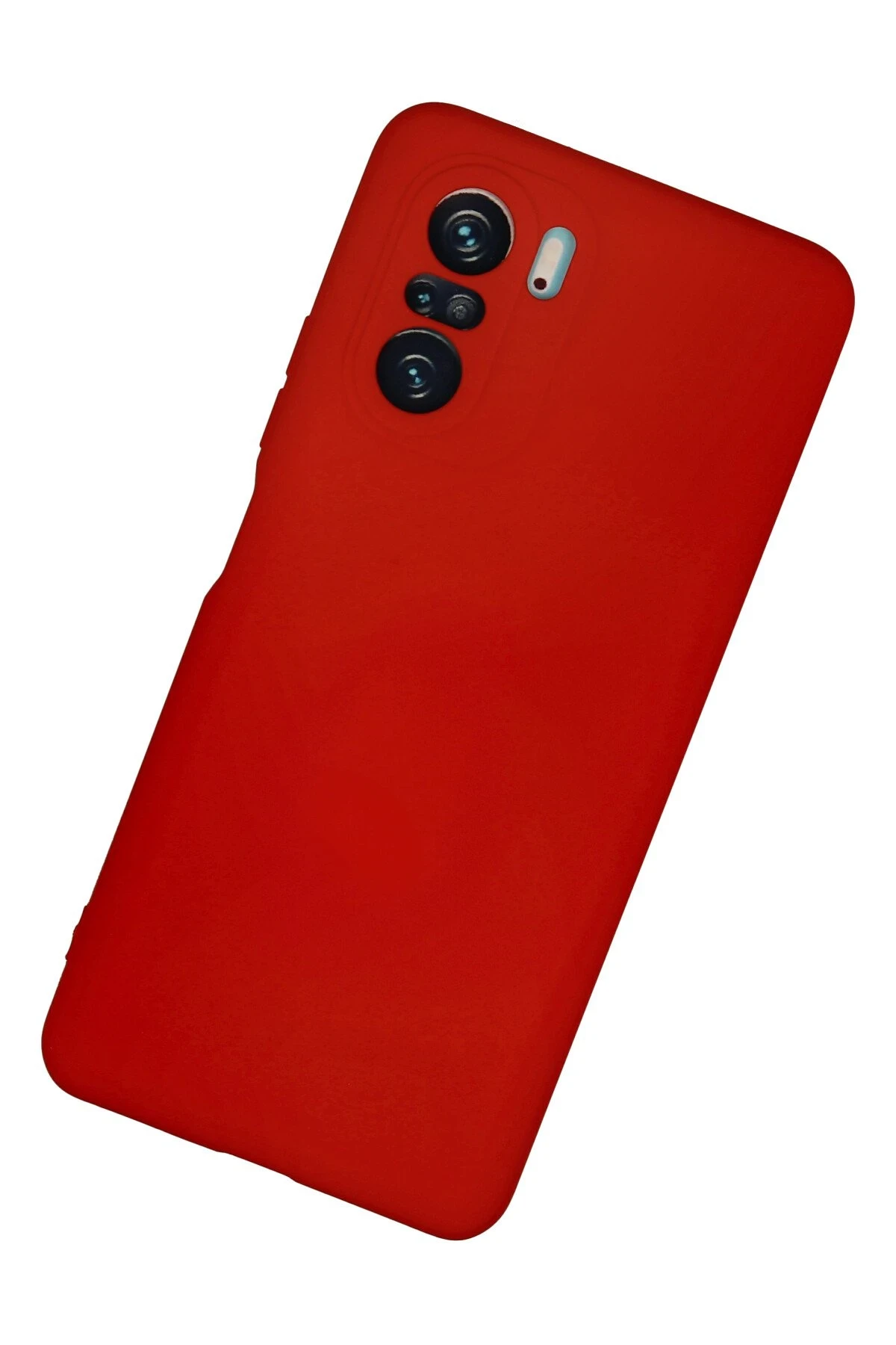 Newface Xiaomi Poco F3 Kılıf Nano içi Kadife Silikon - Kırmızı