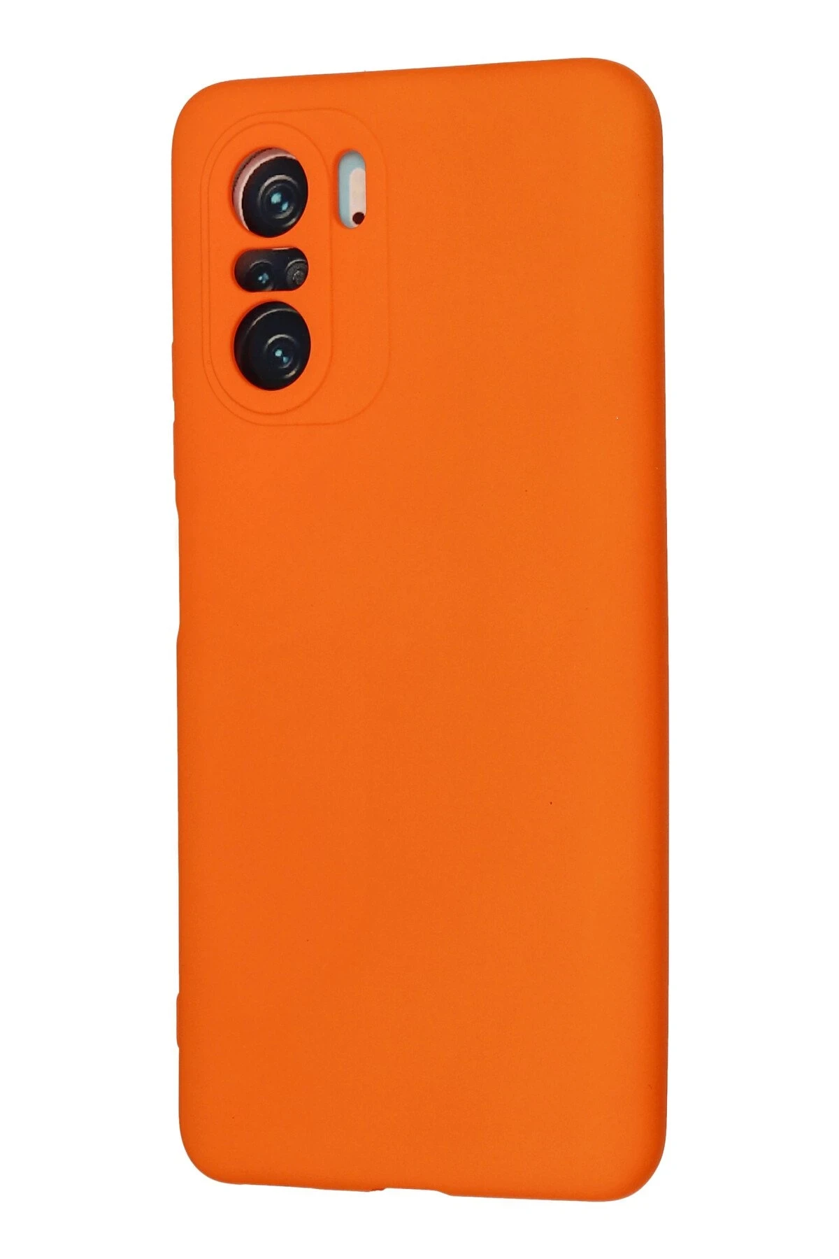Newface Xiaomi Poco F3 Kılıf Nano içi Kadife Silikon - Turuncu